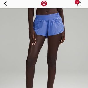 lululemon “wild indigo” hotty hot low rise shorts